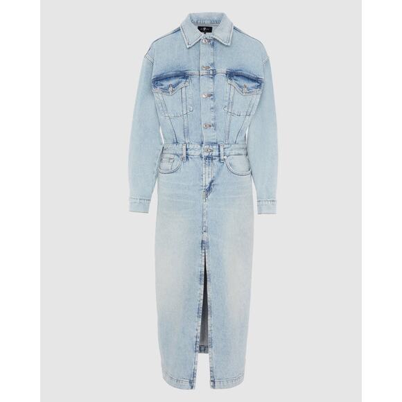 7 For All Mankind Relaxed Denim Dress - Picture 5 of 12